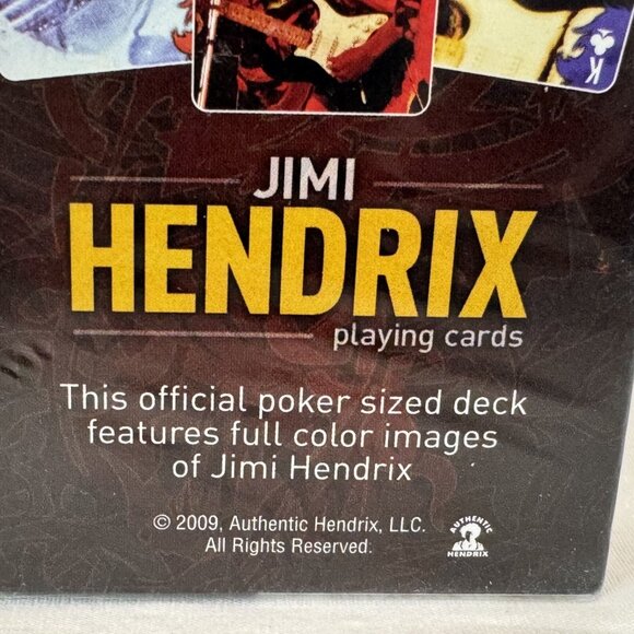 New 2009 Jimi Hendrix Playing Cards Sealed Standard Size Deck - Picture 4 of 5